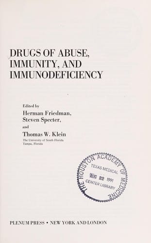 Drugs of abuse, immunity, and immunodeficiency