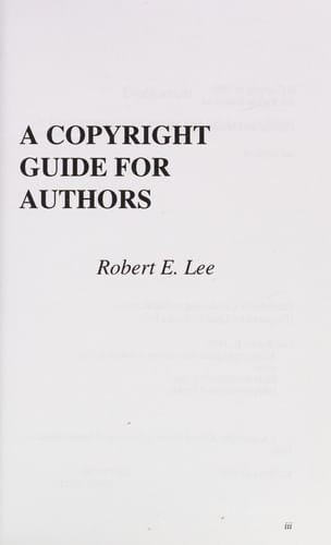 A copyright guide for authors