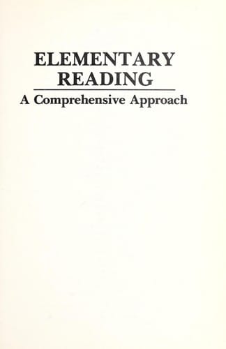 Elementary reading: a comprehensive approach