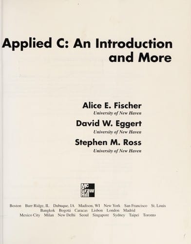 Applied C : an introduction and more