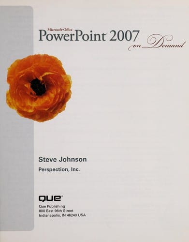Microsoft Office PowerPoint 2007 on demand