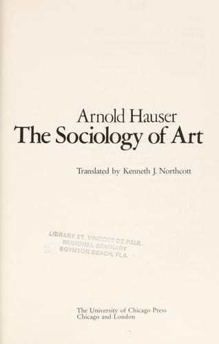 The sociology of art