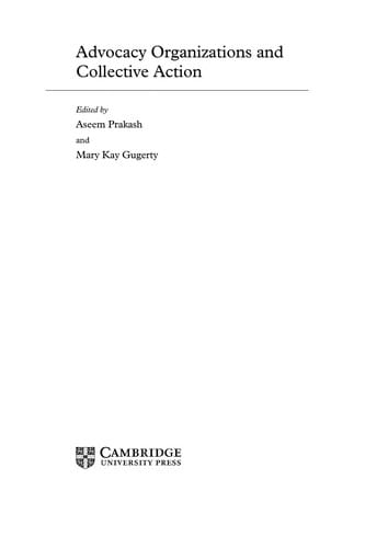 Advocacy organizations and collective action