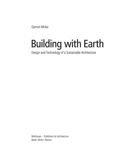 Building with earth: design and technology of a sustainable architecture