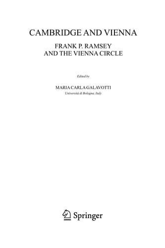 Cambridge and Vienna: Frank P. Ramsey and the Vienna Circle