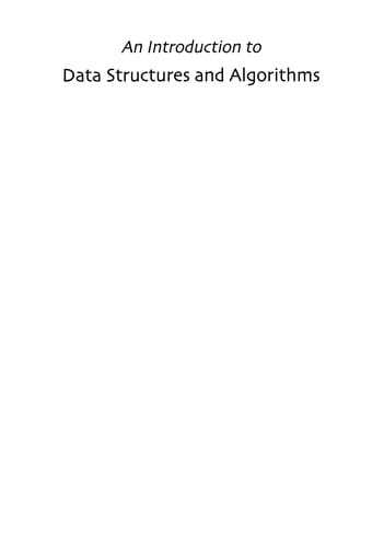 An Introduction to Data Structures and Algorithms