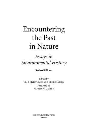 Encountering the past in nature: essays in environmental history