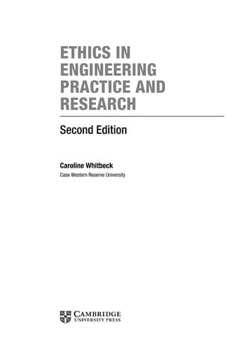 Ethics in Engineering Practice and Research