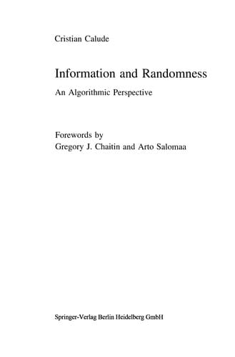 Information and Randomness: An Algorithmic Perspective