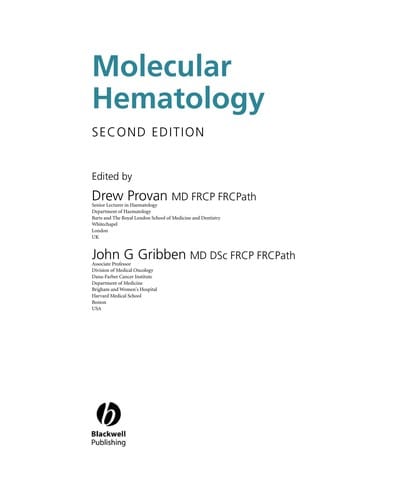 Molecular hematology