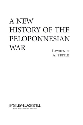 A New History of the Pelonnesian War