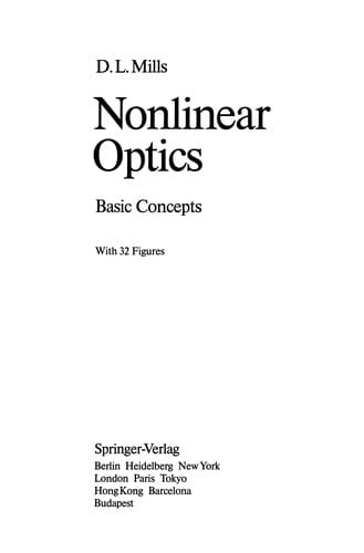 Nonlinear Optics: Basic Concepts