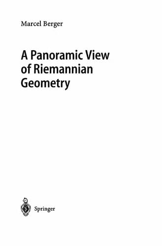 A Panoramic View of Riemannian Geometry