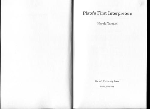 Plato's first interpreters