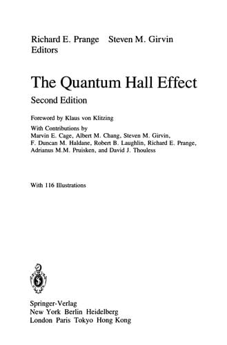 The Quantum Hall effect