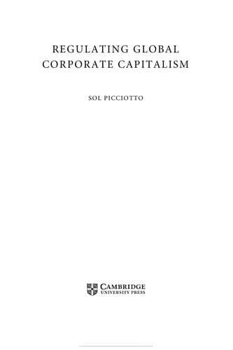 Regulating global corporate capitalism