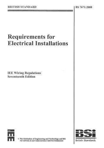 Requirements for electrical installations