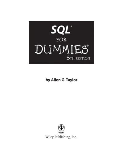 SQL for dummies