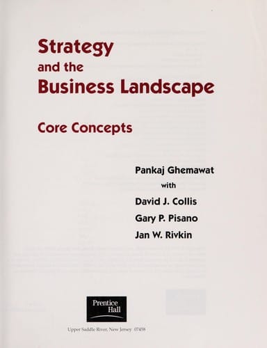 Strategy and the business landscape.