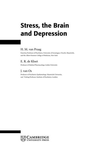 STRESS, THE BRAIN AND DEPRESSION.