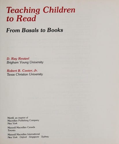 Teaching children to read: from basals to books