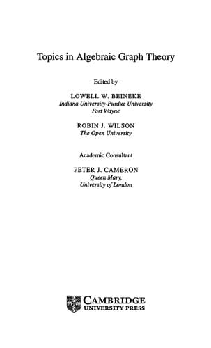 Topics in algebraic graph theory