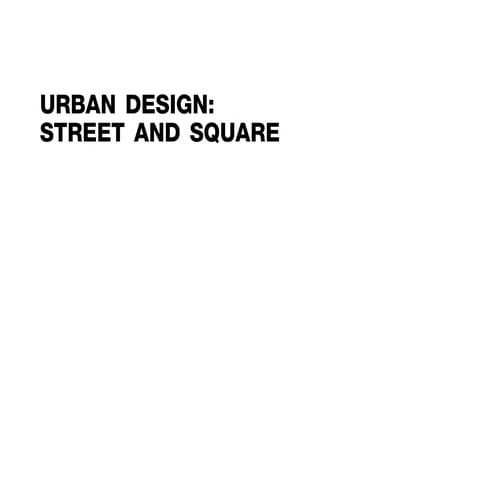 Urban design: street and square