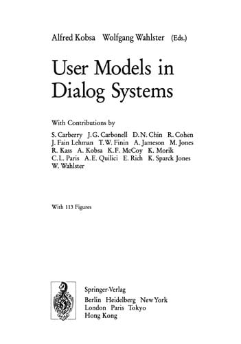 User Models in Dialog Systems