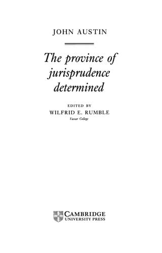 The province of jurisprudence determined.