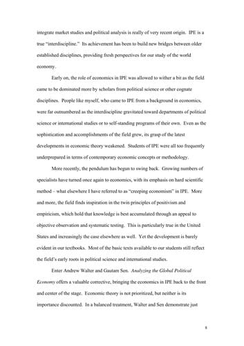 Analyzing the global political economy