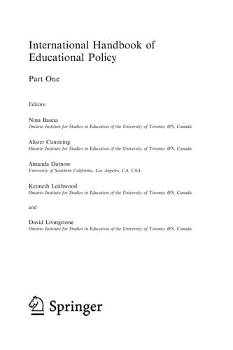 International handbook of educational policy