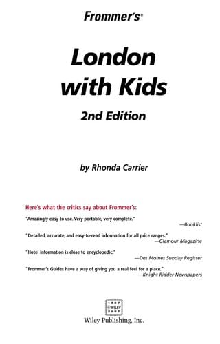Frommer's London with Kids
