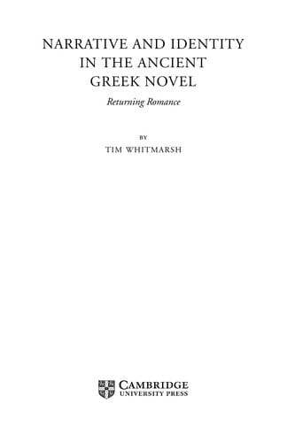 Reading The Self In The Ancient Greek Novel