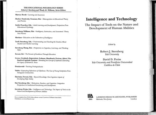 Intelligence and technology: the impact of tools on the nature and development of human abilities