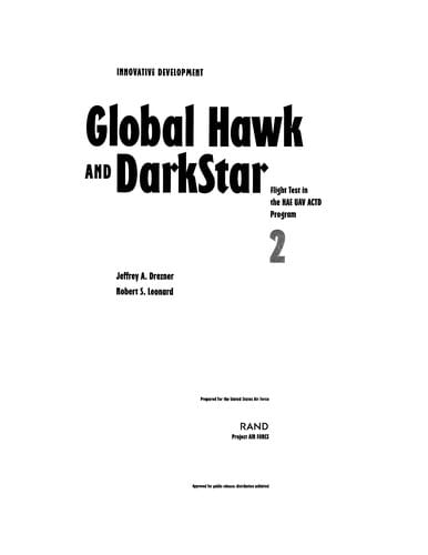Innovative development: Global Hawk and Darkstar
