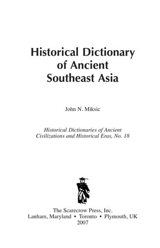 Historical dictionary of ancient Southeast Asia