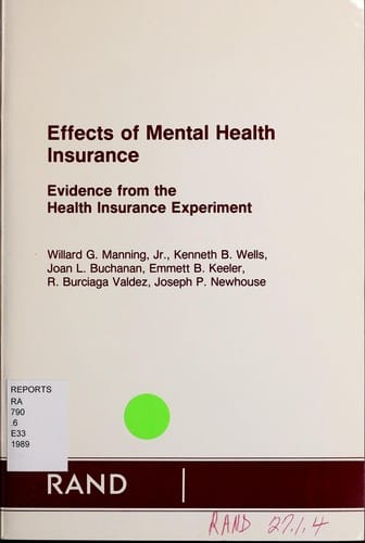 Effects of mental health insurance: evidence from the health insurance experiment