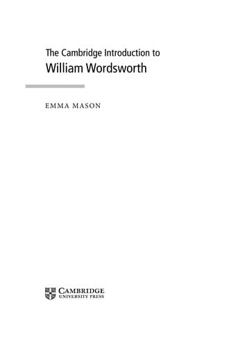 The Cambridge introduction to William Wordsworth