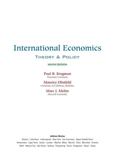 International economics: theory & policy
