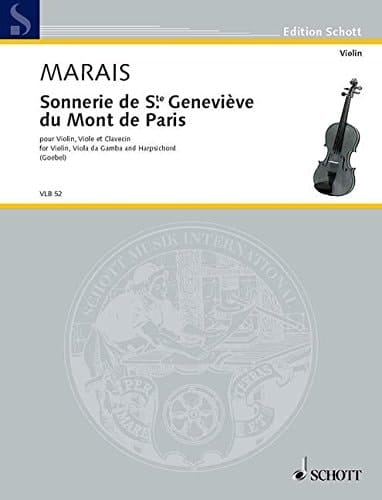 SCHOTT MARAIS MARIN - SONNERIE DE STE GENEVIÈVE DU MONT DE PARIS Partition classique Cordes Violon