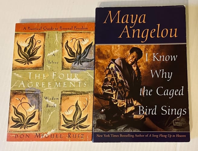 2 Books! 1) The Four Agreements: Wisdom Book 2) I Know Why the Caged Bird Sings