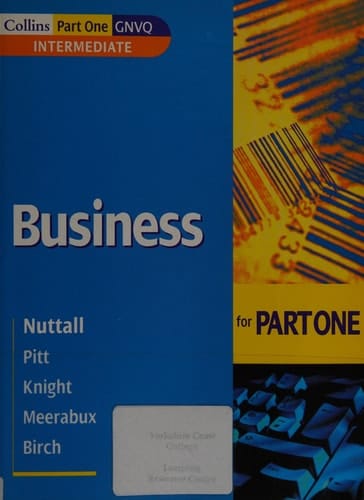 Collins Business GNVQ – Business for Part One GNVQ Intermediate: Intermediate Pt.1