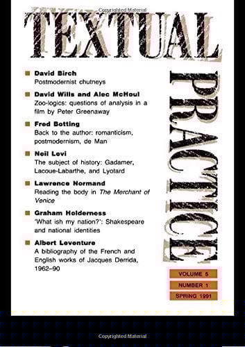 Textual Practice Volume 5, Issue 2