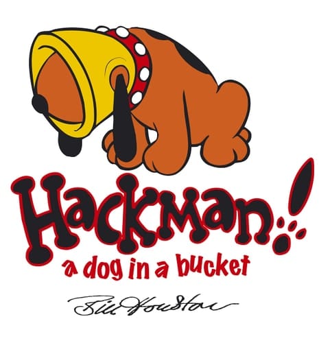 Hackman, a Dog in a Bucket!