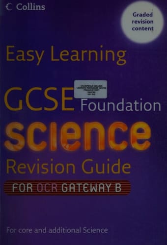 GCSE Science Revision Guide for OCR Gateway Science B: Foundation (Easy Learning)