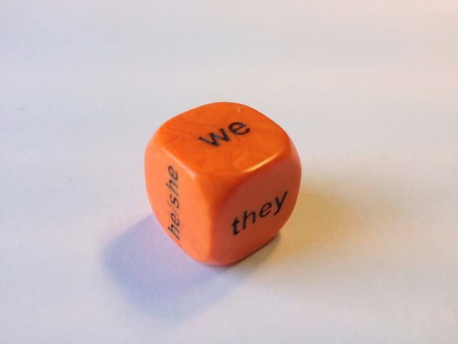 Dice - Pronouns (Mini Flashcards Language Games)