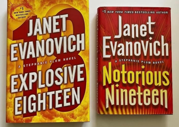 2 Janet Evanovich Books! 1) Explosive Eighteen 2) Notorious Nineteen