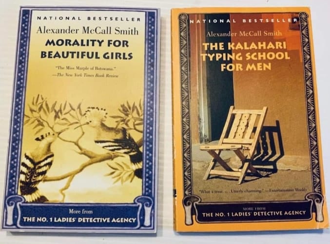 2 Books! 1) Morality for Beautiful Girls 2) The Kalahari Typing School for Men