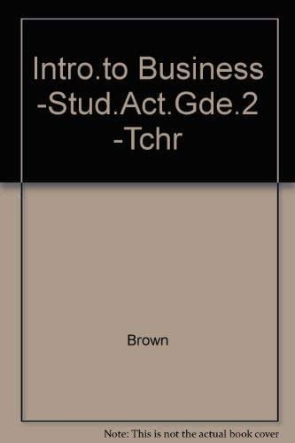 Intro. to Business -Stud. Act. Gde.2 -Tchr