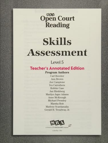 Open Court Skills Assessment Grade 5